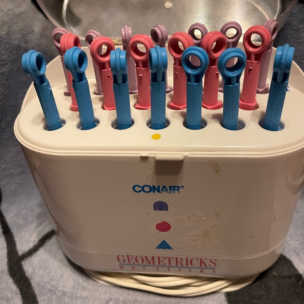 Vintage Conair Geometricks Hotsticks heated curlers 80s
